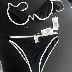 L*Space Black and White Bikini Set